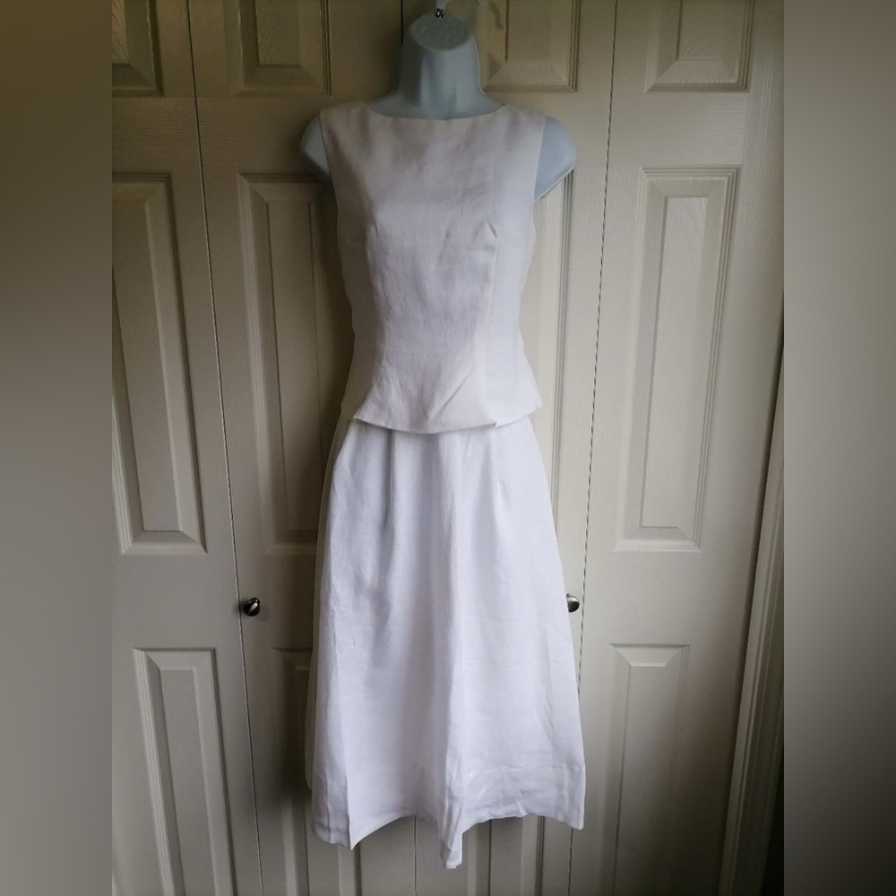 NEW Reformation Moya Linen Two Pieces - White Size 4 - Picture 6 of 13